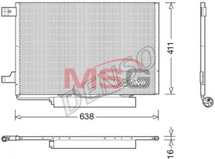 Конденсатор, кондиционер DENSO DCN17006 (фото 1)