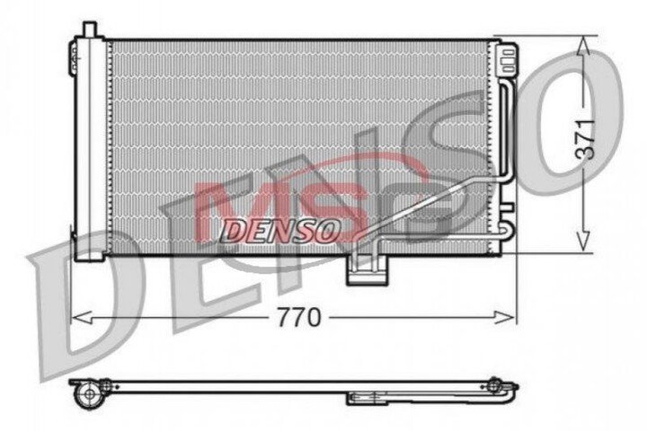 Радиатор кондиционера MERCEDES-BENZ SLK-CLASS (R171) 04-11, CLK-CLASS (C209) 02-09, CLK-CLASS (A209) 03-10 DENSO DCN17014 (фото 1)