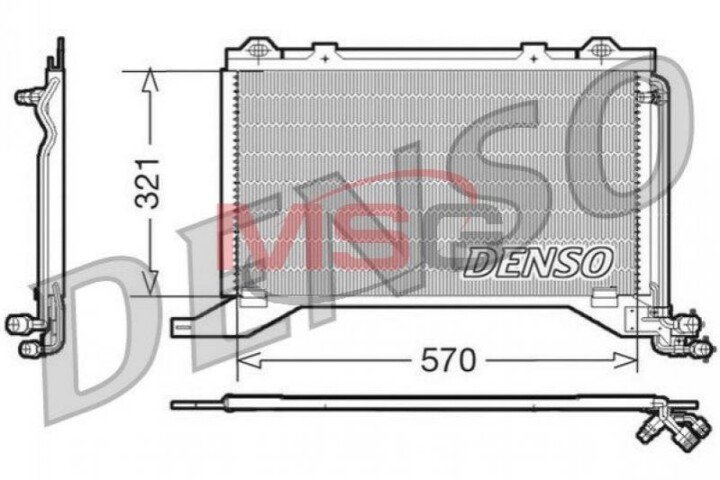 Конденсатор, кондиціонер DENSO DCN17019 (фото 1)