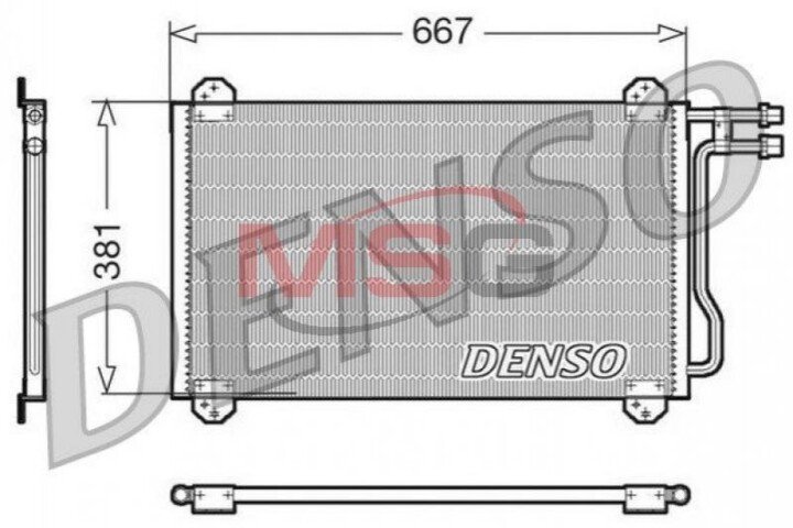 Конденсатор, кондиціонер DENSO DCN17055 (фото 1)