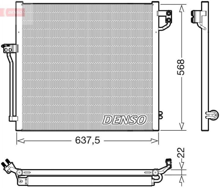 Конденсатор, кондиціонер DENSO DCN17058 (фото 1)