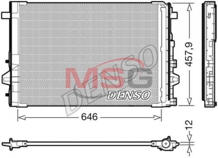 Конденсатор, кондиціонер DENSO DCN17059 (фото 1)