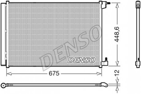 Конденсатор, кондиционер DENSO DCN17060 (фото 1)