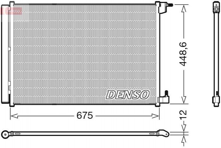 Конденсатор, кондиционер DENSO DCN17060 (фото 1)