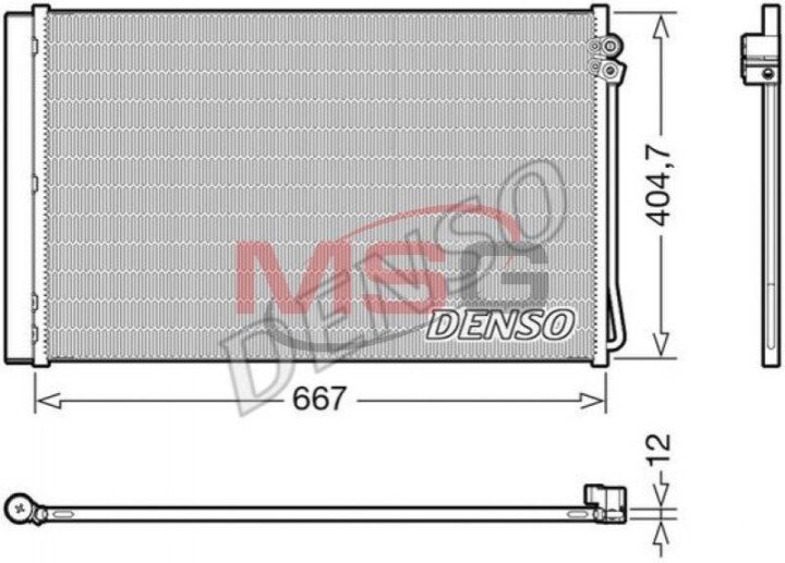 Конденсатор, кондиціонер DENSO DCN17062 (фото 1)