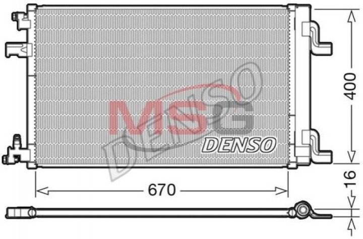 Радіатор кондиціонераOPEL ZAFIRA С TOURER (P12) 13-; CHEVROLET ORLANDO (J309) 11- DENSO DCN20002 (фото 1)