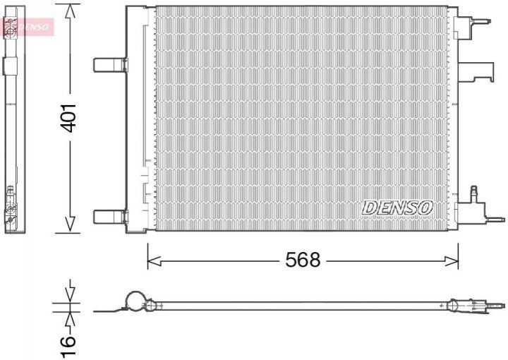 Конденсатор, кондиціонер DENSO DCN20008 (фото 1)