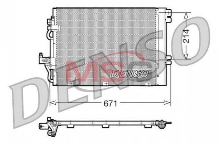 Конденсатор, кондиционер DENSO DCN20009 (фото 1)
