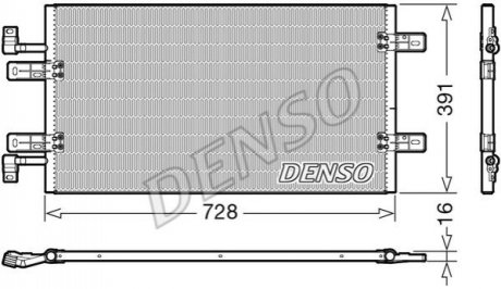 Радіатор кондиціонераRENAULT TRAFIC II (FL) 06-; OPEL VIVARO A Combi (J7) 06-14 DENSO DCN20019 (фото 1)
