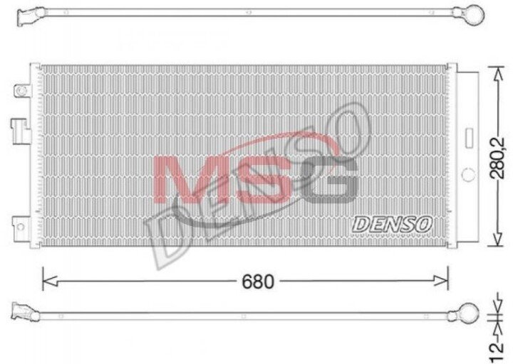 Конденсатор, кондиціонер DENSO DCN20023 (фото 1)