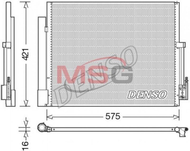 Конденсатор, кондиционер DENSO DCN20036 (фото 1)