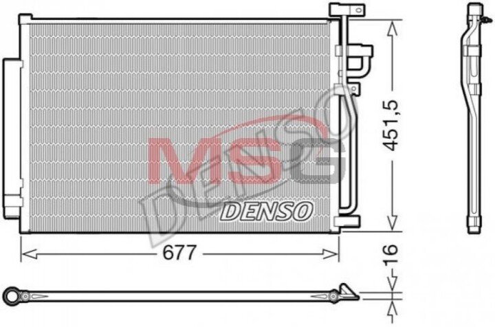 Конденсатор, кондиционер DENSO DCN20040 (фото 1)