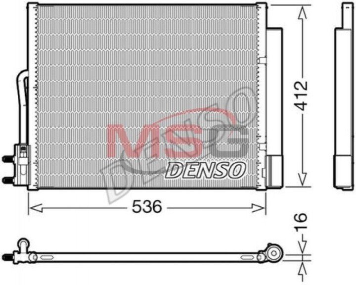 Конденсатор, кондиционер DENSO DCN20043 (фото 1)