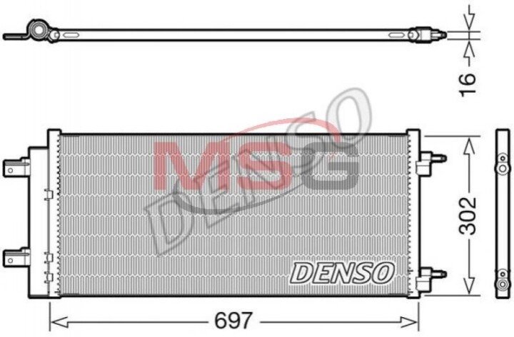 Конденсатор, кондиционер DENSO DCN20044 (фото 1)