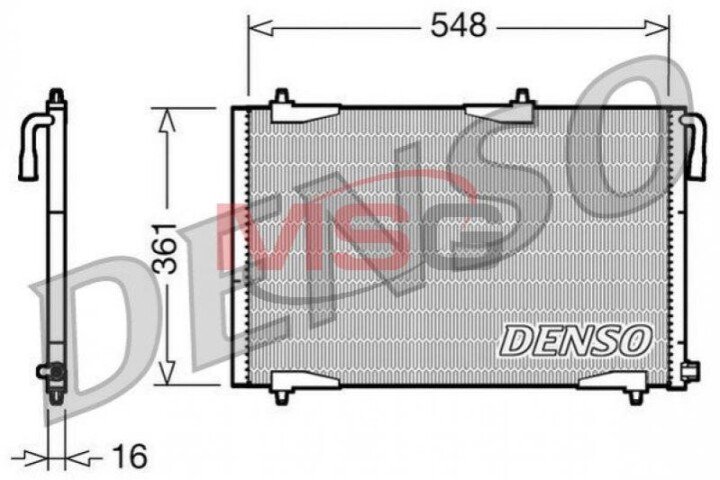 Конденсатор, кондиционер DENSO DCN21002 (фото 1)