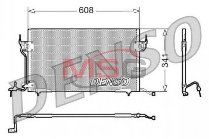 Конденсатор, кондиционер DENSO DCN21010 (фото 1)