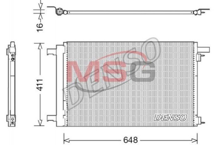 Конденсатор, кондиционер DENSO DCN21021 (фото 1)