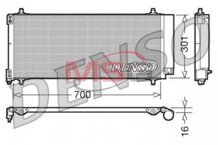 Конденсатор, кондиционер DENSO DCN21027 (фото 1)