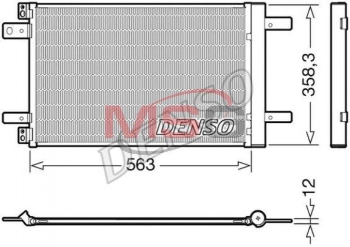 Радіатор кондиціонераDS DS 7 CROSSBACK 17-21; CITROEN SPACETOURER (V_) 16-; TOYOTA PROACE VERSO II 16- DENSO DCN21032 (фото 1)