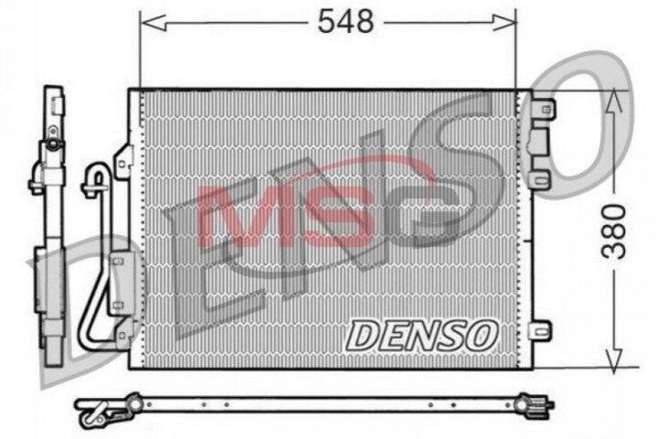 Конденсатор, кондиционер DENSO DCN23008 (фото 1)