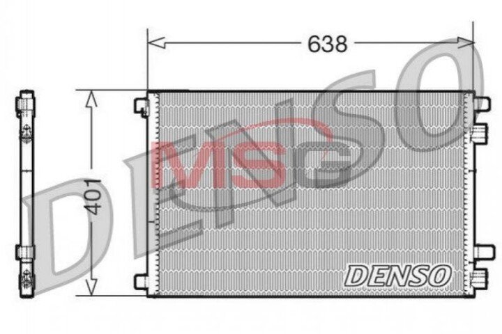 Конденсатор, кондиционер DENSO DCN23012 (фото 1)