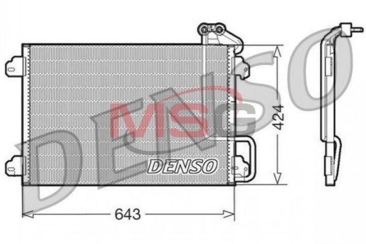 Конденсатор, кондиціонер DENSO DCN23013 (фото 1)