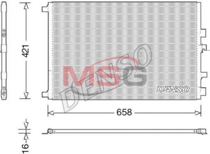 Конденсатор, кондиціонер DENSO DCN23033 (фото 1)