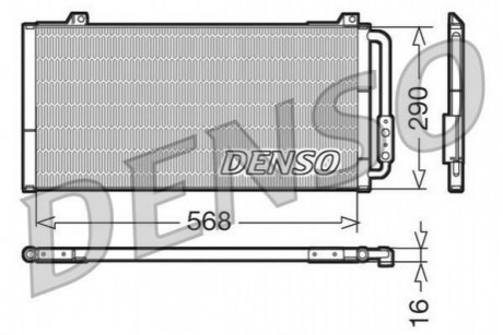Конденсатор, кондиціонер DENSO DCN24001 (фото 1)