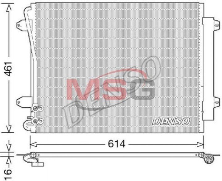 Конденсатор, кондиціонер DENSO DCN32011 (фото 1)