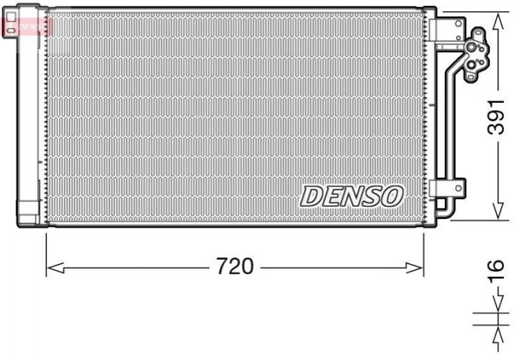 Конденсатор, кондиціонер DENSO DCN32020 (фото 1)