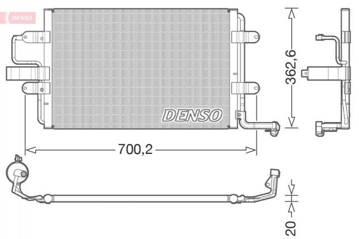 Конденсатор, кондиціонер DENSO DCN32022 (фото 1)