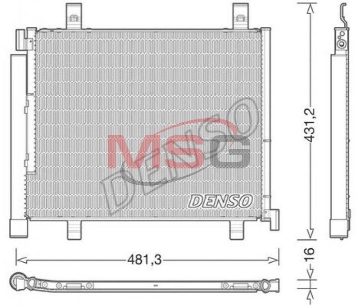 Конденсатор, кондиціонер DENSO DCN32023 (фото 1)