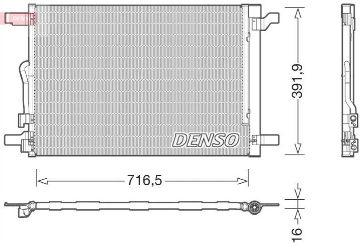 Конденсатор, кондиціонер DENSO DCN32024 (фото 1)