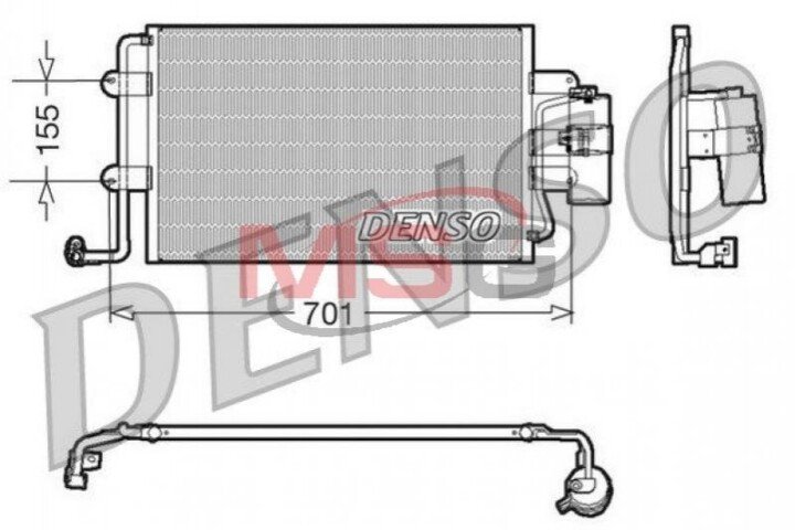 Конденсатор, кондиционер DENSO DCN32025 (фото 1)