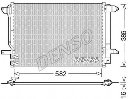 Конденсатор, кондиционер DENSO DCN32027 (фото 1)