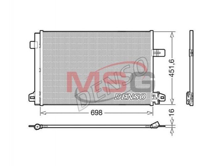 Конденсатор, кондиционер DENSO DCN32028 (фото 1)