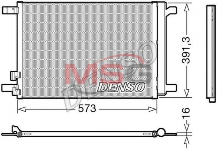 Конденсер кондиционера DENSO DCN32066 (фото 1)