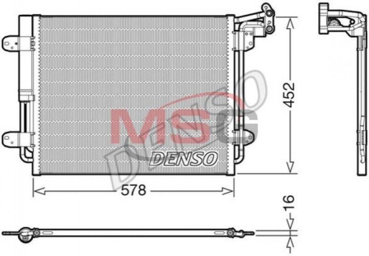 Конденсатор, кондиционер DENSO DCN32067 (фото 1)