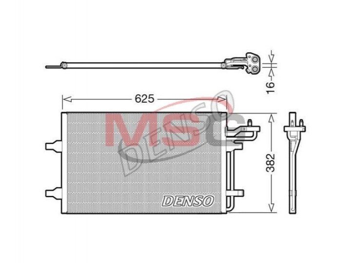 Конденсатор, кондиціонер DENSO DCN33009 (фото 1)