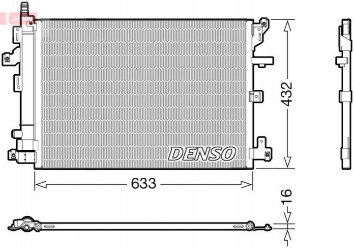 Конденсатор, кондиціонер DENSO DCN33012 (фото 1)