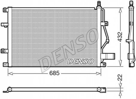 Конденсатор, кондиціонер DENSO DCN33013 (фото 1)