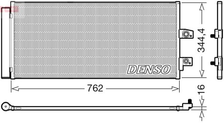 Радиатор кондиционера DENSO DCN33016