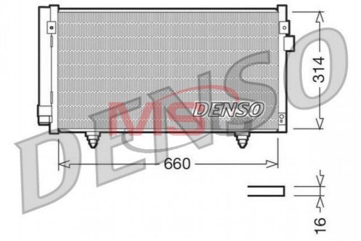 Конденсатор, кондиціонер DENSO DCN36003 (фото 1)