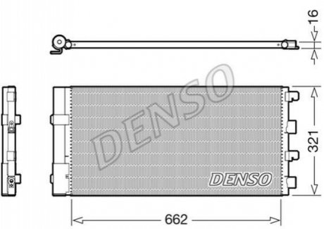 Конденсатор, кондиционер DENSO DCN37003 (фото 1)