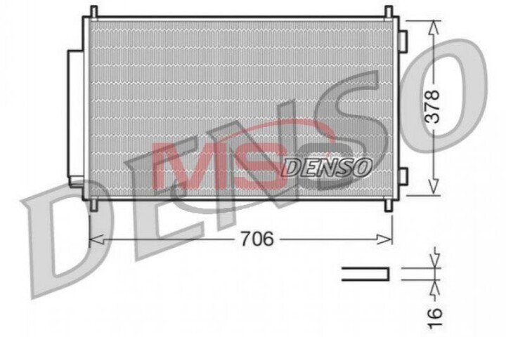 Конденсатор, кондиціонер DENSO DCN40002 (фото 1)