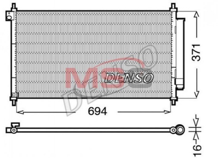 Конденсатор, кондиціонер DENSO DCN40012 (фото 1)