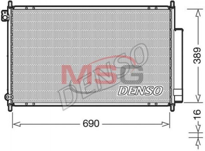 Конденсатор, кондиционер DENSO DCN40016 (фото 1)