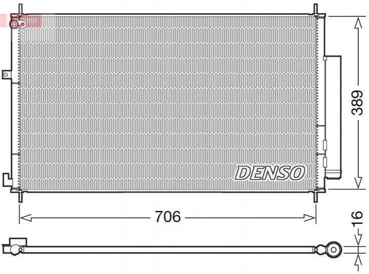 Конденсатор, кондиціонер DENSO DCN40024 (фото 1)