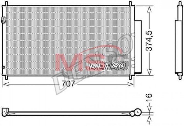 Конденсатор, кондиціонер DENSO DCN40025 (фото 1)