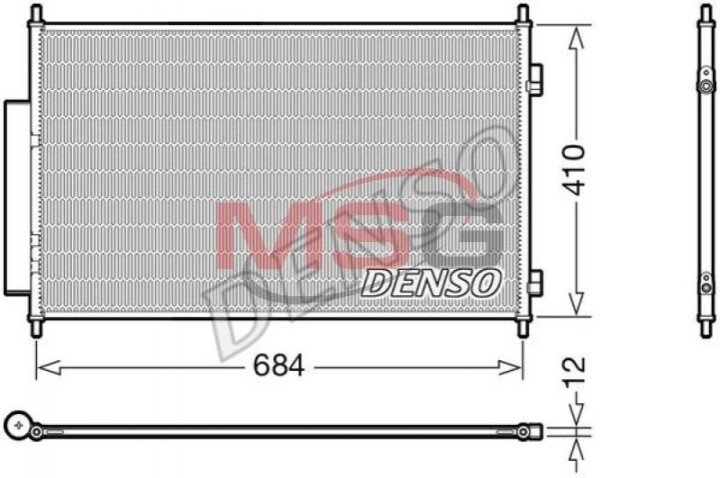 Конденсатор, кондиционер DENSO DCN40027 (фото 1)